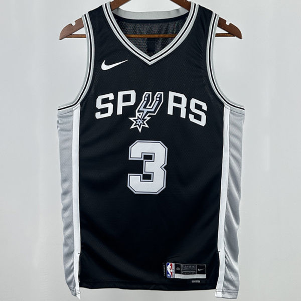 2023/24 Spurs PAUL #3 Black NBA Jerseys