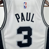 Spurs PAUL #3 White NBA Jerseys