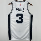 Spurs PAUL #3 White NBA Jerseys