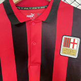 2025 AC Milan 125Th Limited Edition Long Sleeve Fans Soccer Jersey 限量版 有钮扣
