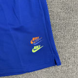 2025 NK Blue Embroidered Multicolor Logo Casual Short Pants CN02深彩蓝
