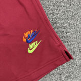 2025 NK Jujube red Embroidered Multicolor Logo Casual Short Pants CN02枣红