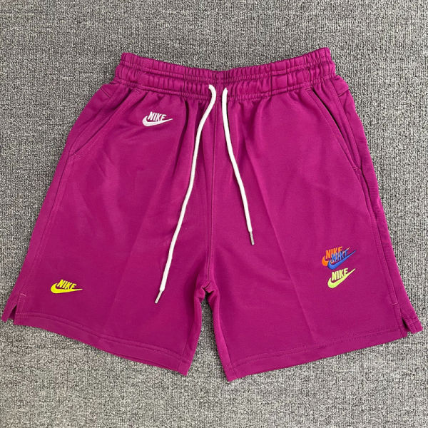 2025 NK Purple Embroidered Multicolor Logo Casual Short Pants CN02紫