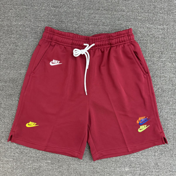 2025 NK Jujube red Embroidered Multicolor Logo Casual Short Pants CN02枣红
