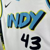 2025 Pacers SIAKAM #43 White City Edition NBA Jerseys