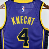 2025 Lakers KNECHT#4 City Edition NBA Jerseys