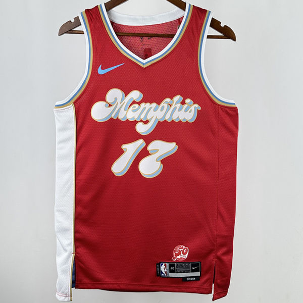 2025 Grizzlies KAWAMURA #17 Red City Edition NBA Jerseys Hot Pressed