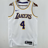 2025 Lakers KNECHT#4 White NBA Jerseys
