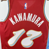 2025 Grizzlies KAWAMURA #17 Red City Edition NBA Jerseys Hot Pressed