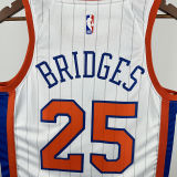 2025 NY Knicks BRIDGES #25 White City Edition NBA Jerseys