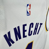2025 Lakers KNECHT#4 White NBA Jerseys