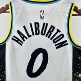 2025 Pacers HALIBURTON #0 White City Edition NBA Jerseys
