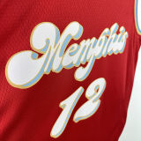 2025 Grizzlies MORANT #12 Red City Edition NBA Jerseys Hot Pressed