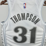 2025 Mavericks THOMPSON #31 White NBA Jerseys