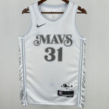 2025 Mavericks THOMPSON #31 White NBA Jerseys