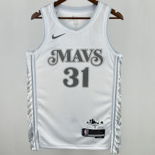2025 Mavericks THOMPSON #31 White NBA Jerseys