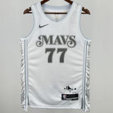 2025 Mavericks DONCIC #77 White NBA Jerseys