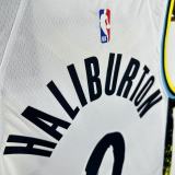 2025 Pacers HALIBURTON #0 White City Edition NBA Jerseys