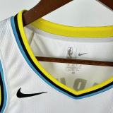 2025 Pacers HALIBURTON #0 White City Edition NBA Jerseys