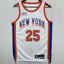 2025 NY Knicks BRIDGES #25 White City Edition NBA Jerseys