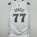 2025 Mavericks DONCIC #77 White NBA Jerseys
