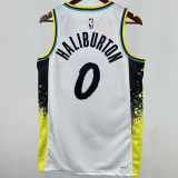 2025 Pacers HALIBURTON #0 White City Edition NBA Jerseys