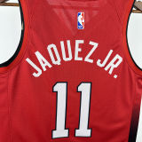 2025 Miami Heat JAQUEZ JR. #11 Red City Edition NBA Jerseys 热压