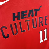 2025 Miami Heat JAQUEZ JR. #11 Red City Edition NBA Jerseys 热压