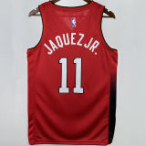 2025 Miami Heat JAQUEZ JR. #11 Red City Edition NBA Jerseys 热压