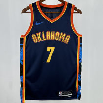2025 KC Thunder HOLMGREN #7 Black City Edition NBA Jerseys