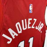 2025 Miami Heat JAQUEZ JR. #11 Red City Edition NBA Jerseys 热压