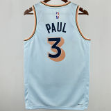 2025 Spurs PAUL #3 Light Blue City Edition NBA Jerseys