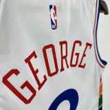 2025 76ers GEORGEG #8 White City Edition NBA Jerseys 热压