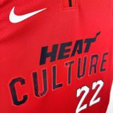 2025 Miami Heat BUTLER #22 Red City Edition NBA Jerseys 热压