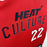 2025 Miami Heat BUTLER #22 Red City Edition NBA Jerseys 热压