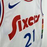 2025 76ers EMBIID #21 White City Edition NBA Jerseys 热压