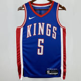 2025 Kings FOX #5 Purple City Edition NBA Jerseys 热压