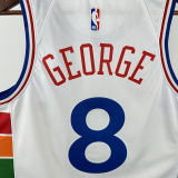 2025 76ers GEORGEG #8 White City Edition NBA Jerseys 热压
