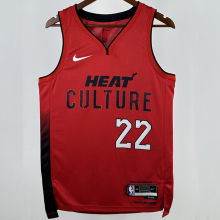 2025 Miami Heat BUTLER #22 Red City Edition NBA Jerseys 热压
