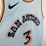 2025 Spurs PAUL #3 Light Blue City Edition NBA Jerseys