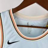 2025 Spurs WEMBANYAMA #1 Light Blue City Edition NBA Jerseys