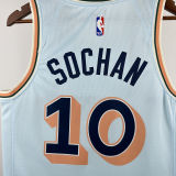 2025 Spurs SOCHAN #10 Light Blue City Edition NBA Jerseys