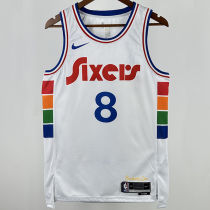 2025 76ers GEORGEG #8 White City Edition NBA Jerseys 热压