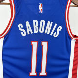 2025 Kings SABONIS #11 Purple City Edition NBA Jerseys 热压