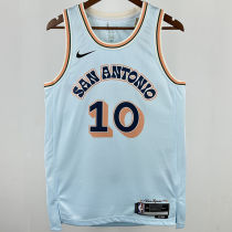 2025 Spurs SOCHAN #10 Light Blue City Edition NBA Jerseys