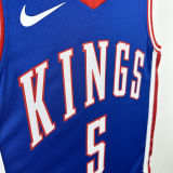 2025 Kings FOX #5 Purple City Edition NBA Jerseys 热压