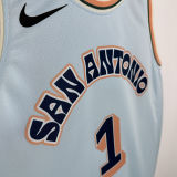 2025 Spurs WEMBANYAMA #1 Light Blue City Edition NBA Jerseys