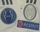 2014/15 RM Home White Retro Player Version Long Sleeve Jersey 球员版