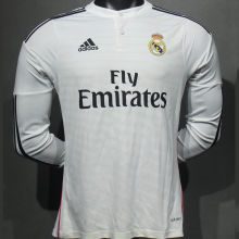 2014/15 RM Home White Retro Player Version Long Sleeve Jersey 球员版