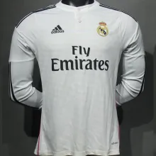 2014/15 RM Home White Retro Player Version Long Sleeve Jersey 球员版